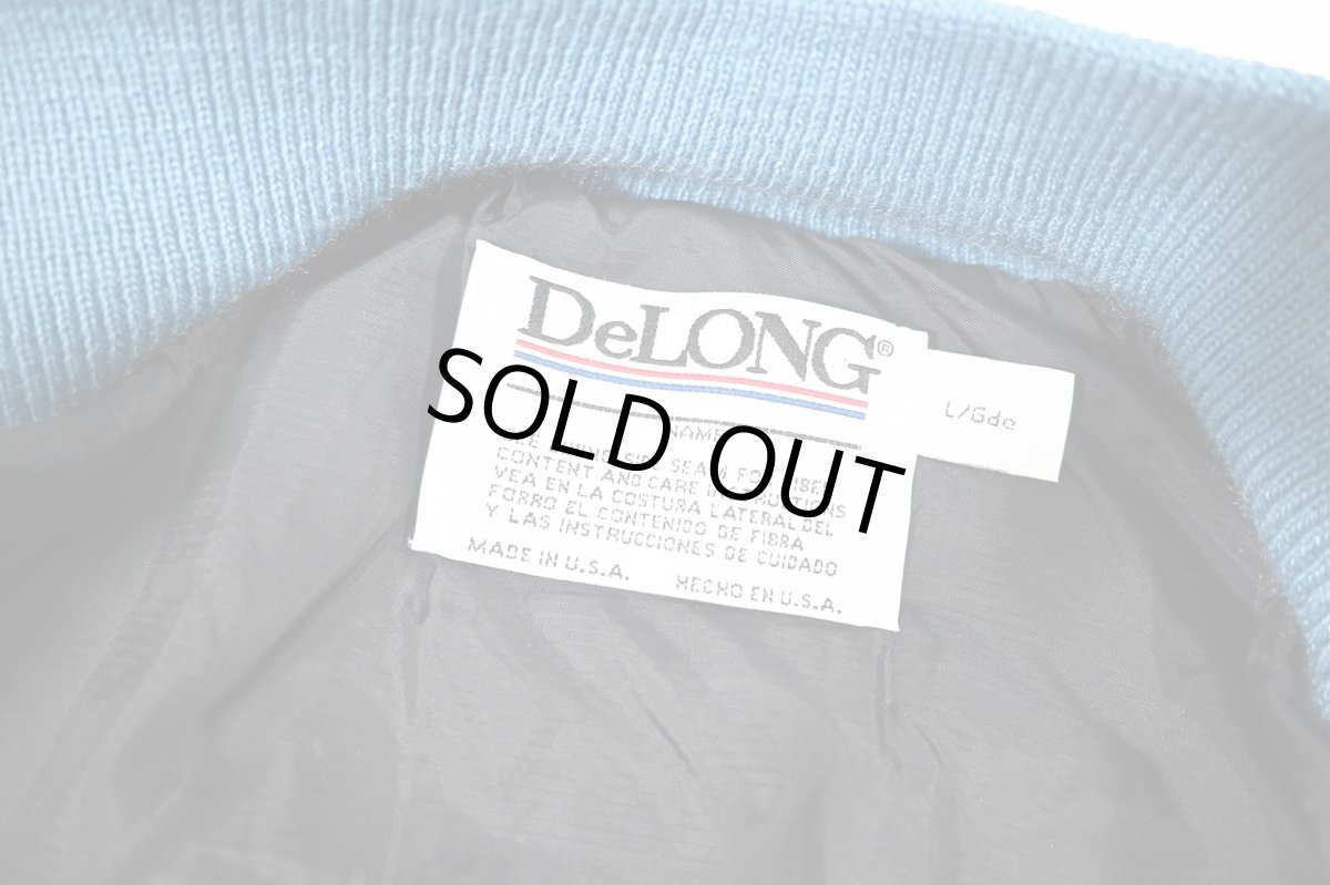 画像5: Deadstock DeLong Melton/Leather Varsity Jacket Sax/Grey made in USA (5)