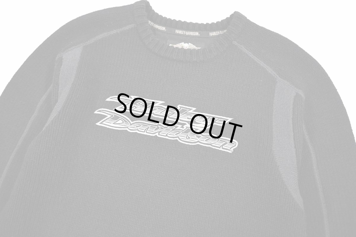 画像2: Used Harley-Davidson Wool Knit Sweater (2)