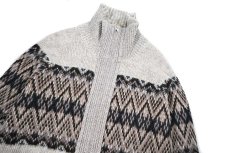 画像2: Deadstock Clipper Mist Full Zip Acrylic Knit made in USA (2)