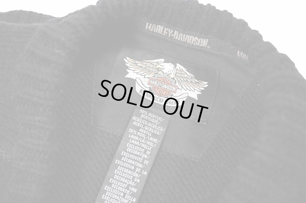 画像4: Used Harley-Davidson Wool Knit Sweater (4)