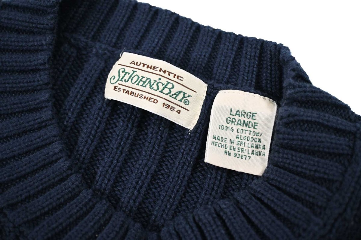 画像4: Used St John's Bay Cotton Rib Knit Sweater (4)