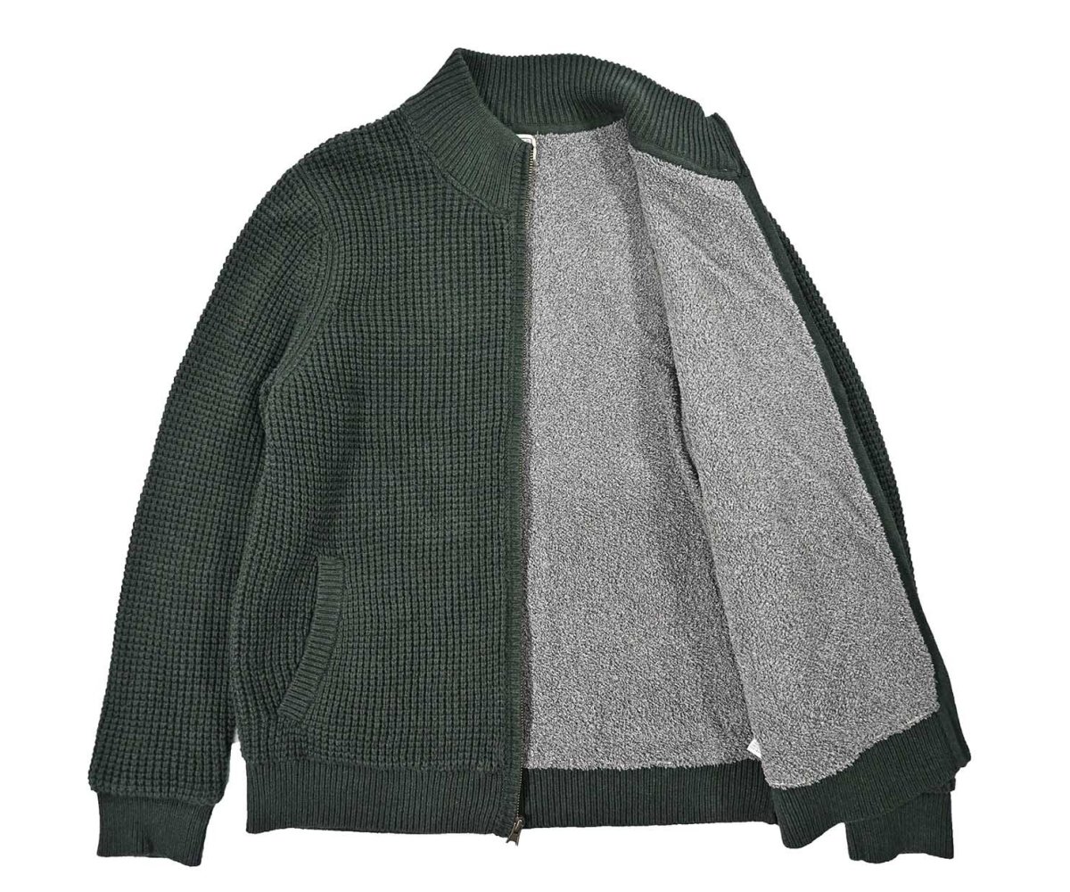 画像4: Used L.L.Bean Fleece Lined Full Zip Cotton Knit (4)