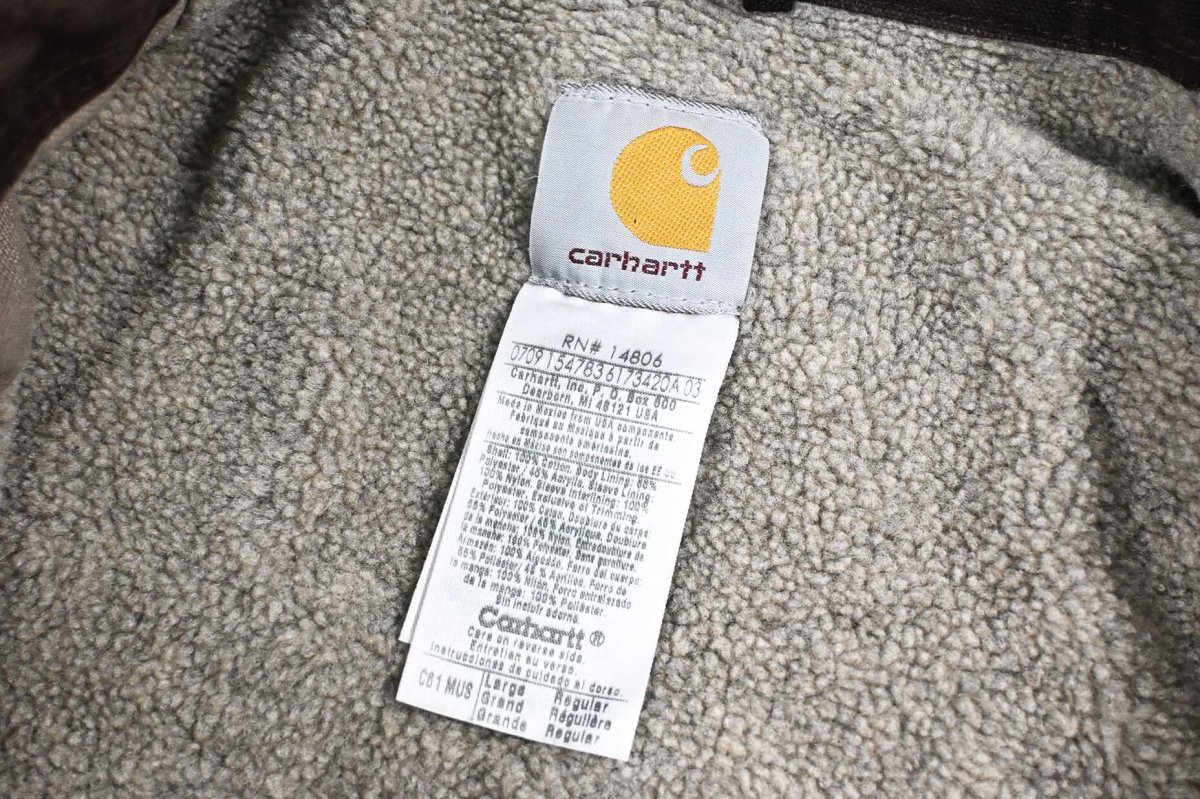 画像7: Used Carhartt Sherpa Lined Ridge Coat Mushroom (7)