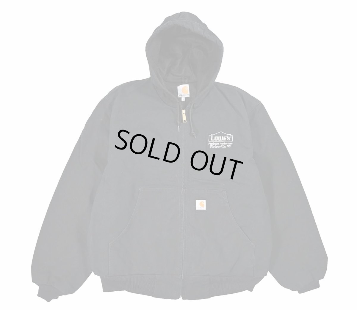 画像1: Used Carhartt Duck Thermal Lined Active Jacket Black made in USA (1)