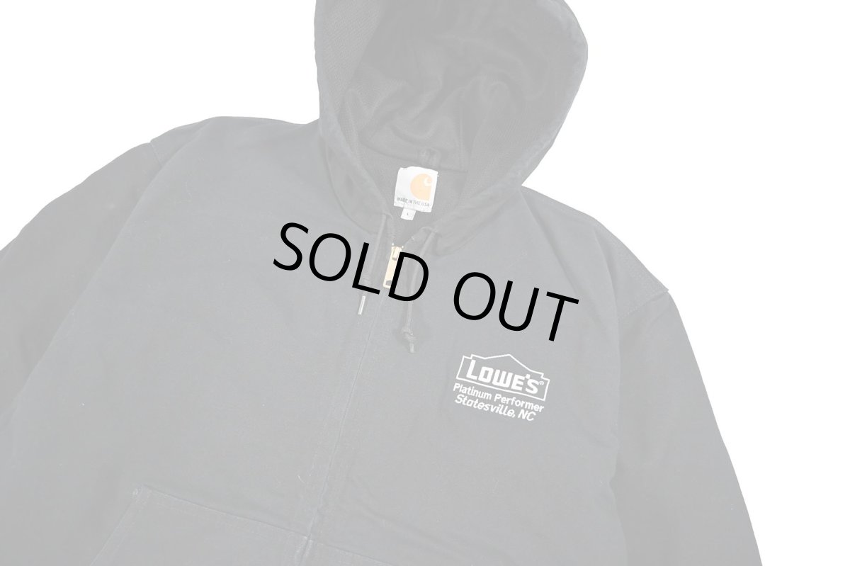 画像2: Used Carhartt Duck Thermal Lined Active Jacket Black made in USA (2)