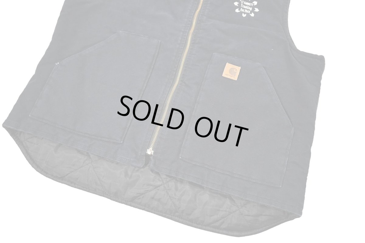 画像4: Used Carhartt Quilt Lined Duck Vest Midnight (4)