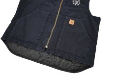 画像4: Used Carhartt Quilt Lined Duck Vest Midnight (4)