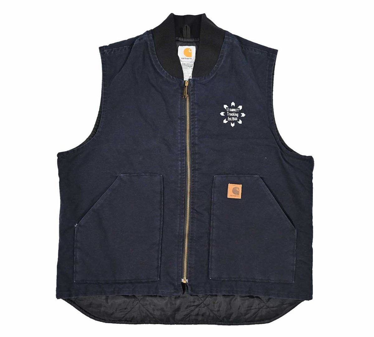 画像1: Used Carhartt Quilt Lined Duck Vest Midnight (1)