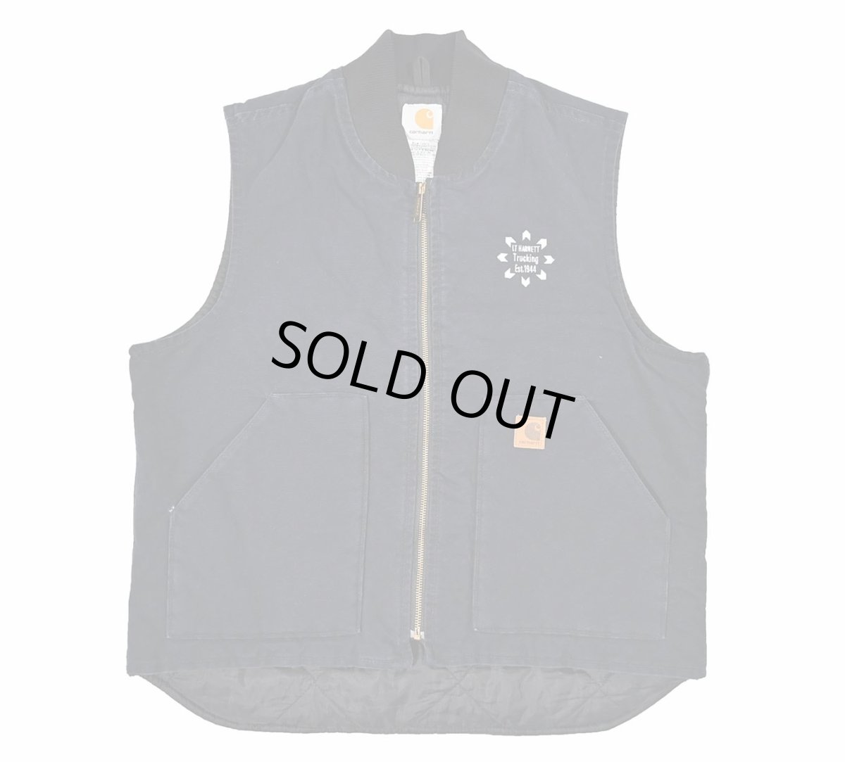画像1: Used Carhartt Quilt Lined Duck Vest Midnight (1)