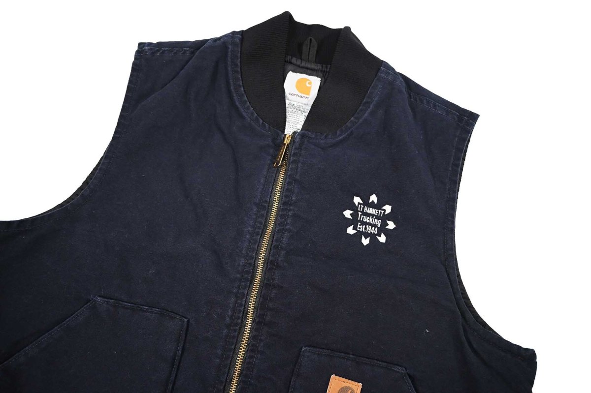 画像3: Used Carhartt Quilt Lined Duck Vest Midnight (3)
