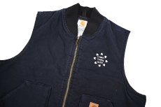 画像3: Used Carhartt Quilt Lined Duck Vest Midnight (3)