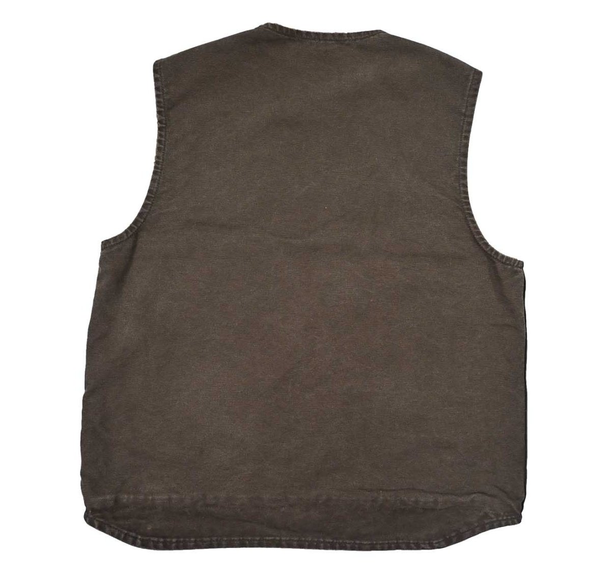 画像2: Used Carhartt Sherpa Lined Rugged Vest Walnut Brown (2)