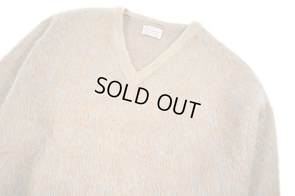画像2: 60s-70s Used Jos. Nusbaum Inc. in Schenectady by Cisco V-Neck Mohair Knit Sweater (2)