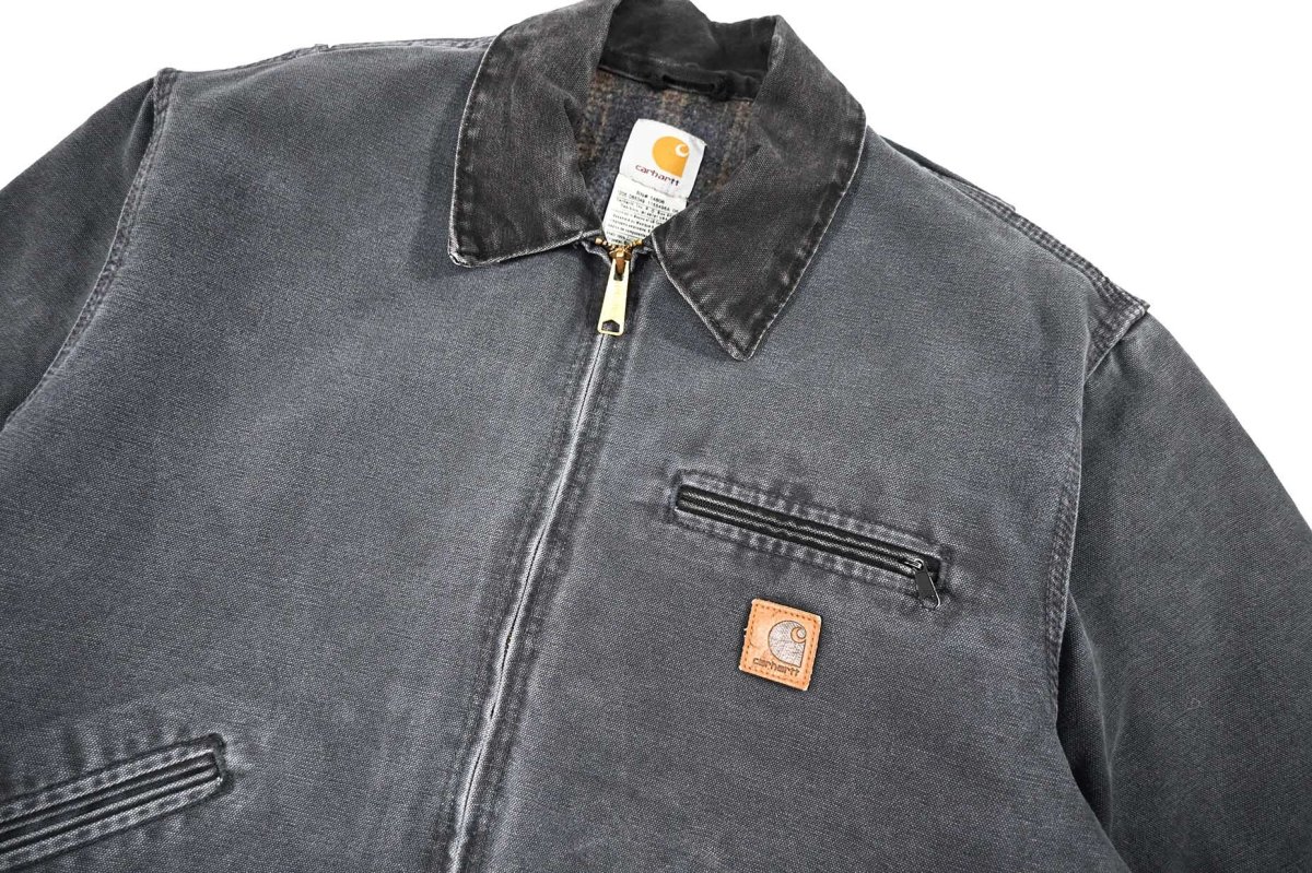 画像3: Used Carhartt Blanket Lined Detroit Jacket Petrol Blue (3)