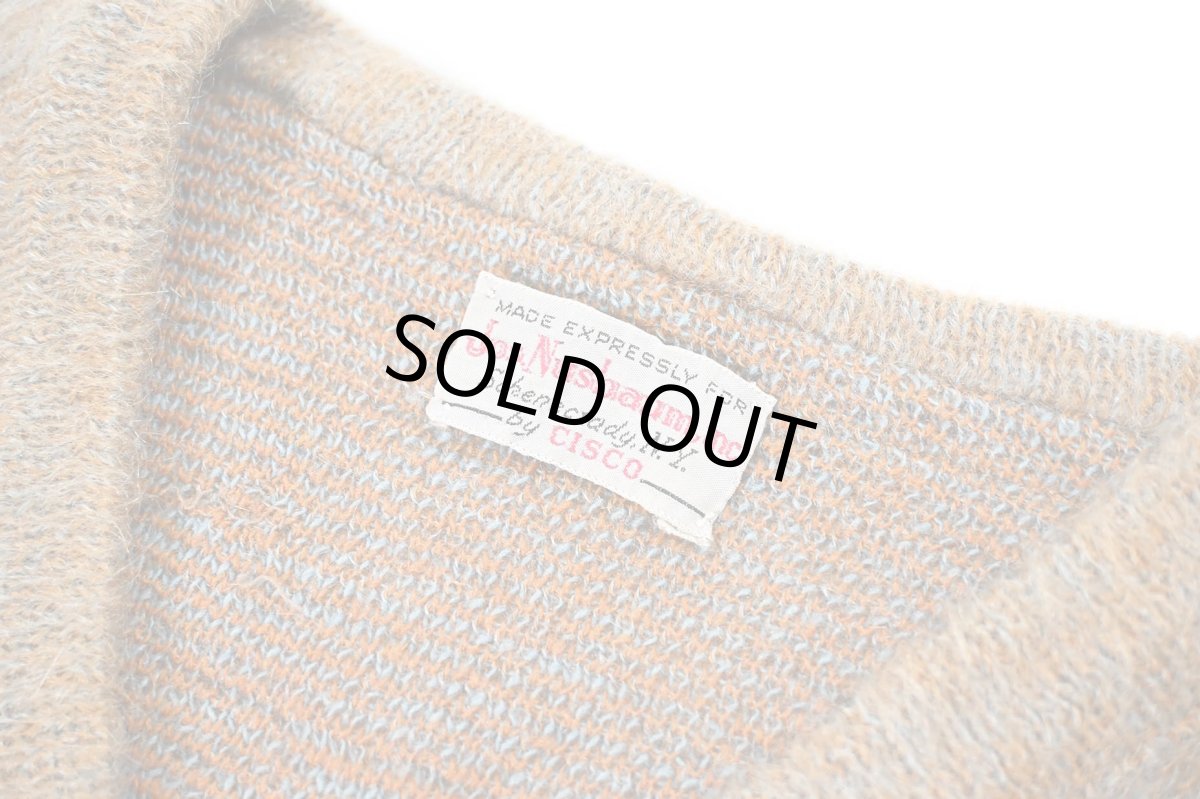 画像4: 60s-70s Used Jos. Nusbaum Inc. in Schenectady by Cisco V-Neck Mohair Knit Sweater (4)