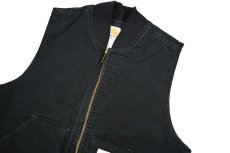 画像3: Used Carhartt Quilt Lined Duck Vest Black (3)