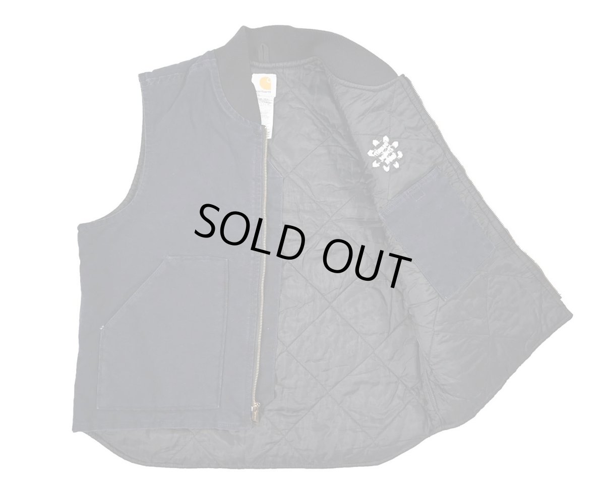 画像5: Used Carhartt Quilt Lined Duck Vest Midnight (5)