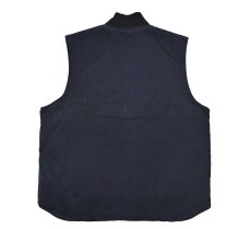 画像2: Used Carhartt Quilt Lined Duck Vest Midnight (2)