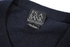 画像4: Used Jos.A.Bank V-Neck Cashmere Knit Sweater Navy (4)