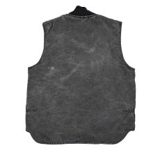 画像2: Used Carhartt Quilt Lined Duck Vest Black made in USA (2)