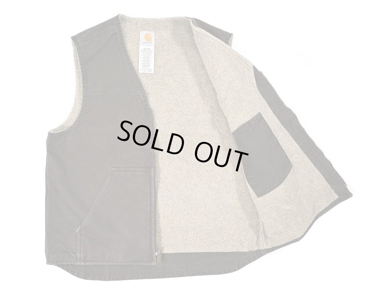 画像6: Used Carhartt Sherpa Lined Rugged Vest Walnut Brown (6)