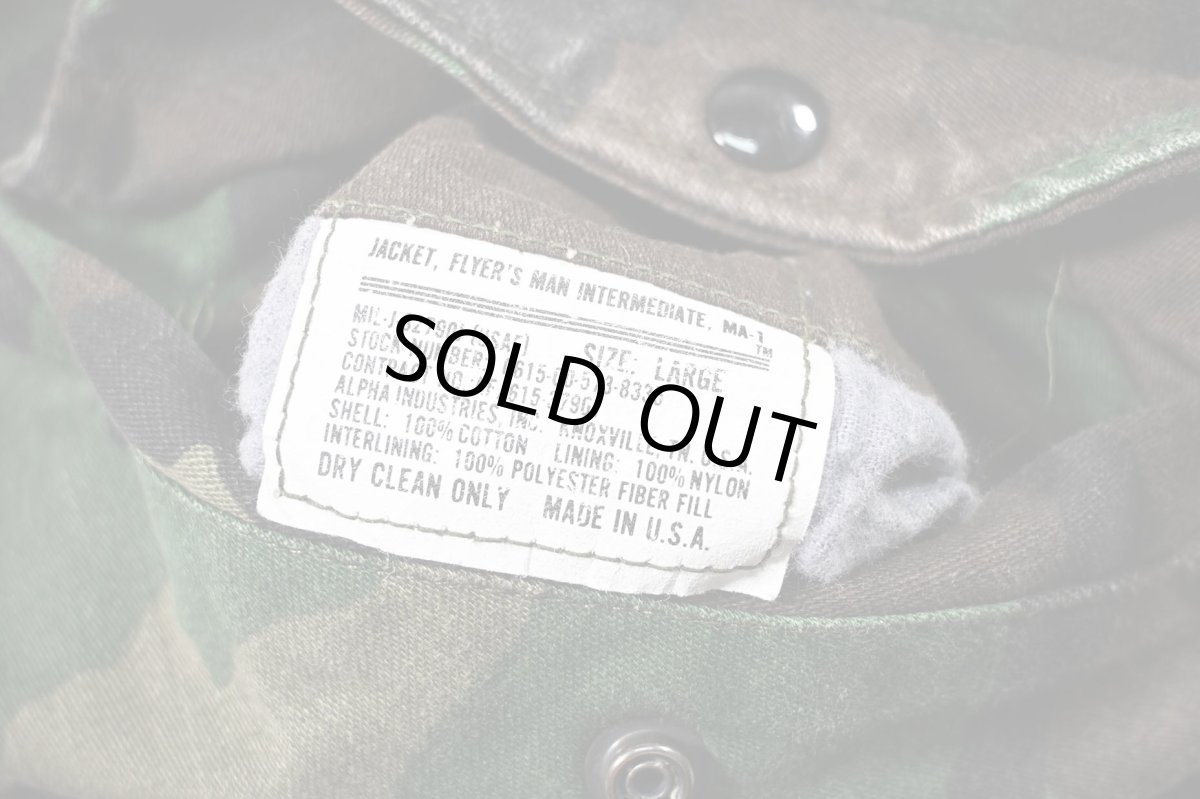 画像7: Used Alpha MA-1 Flight Jacket Camo made in USA (7)