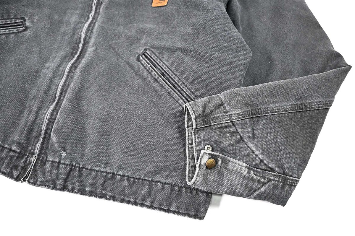 画像4: Used Carhartt Blanket Lined Detroit Jacket Petrol Blue (4)