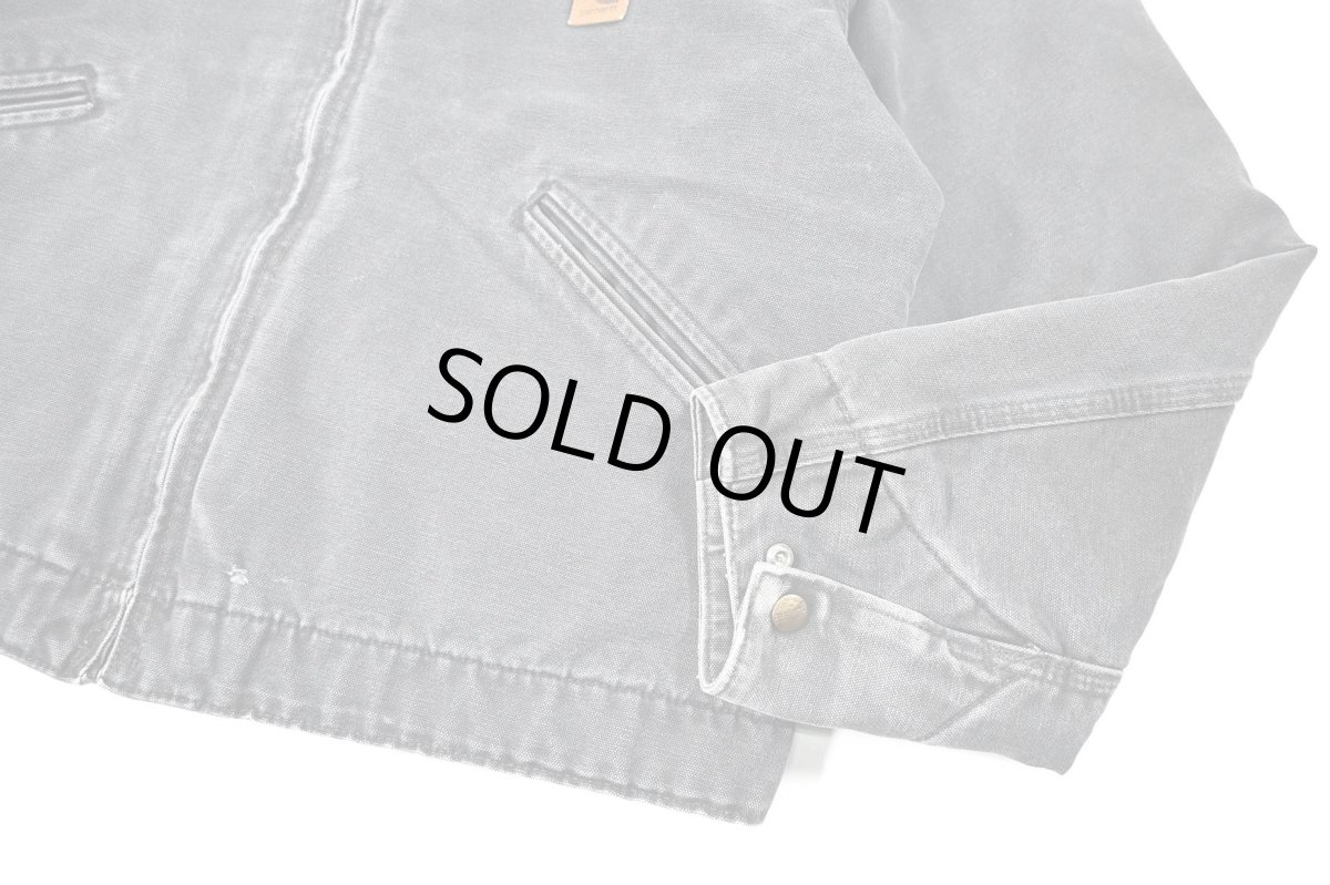 画像4: Used Carhartt Blanket Lined Detroit Jacket Petrol Blue (4)