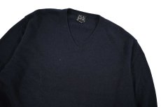 画像2: Used Jos.A.Bank V-Neck Cashmere Knit Sweater Navy (2)
