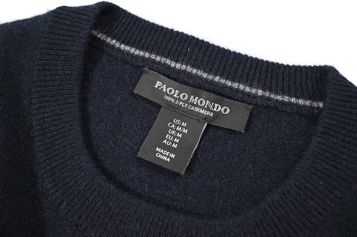 画像4: Used Paolo Mondo Cashmere Knit Sweater Navy (4)