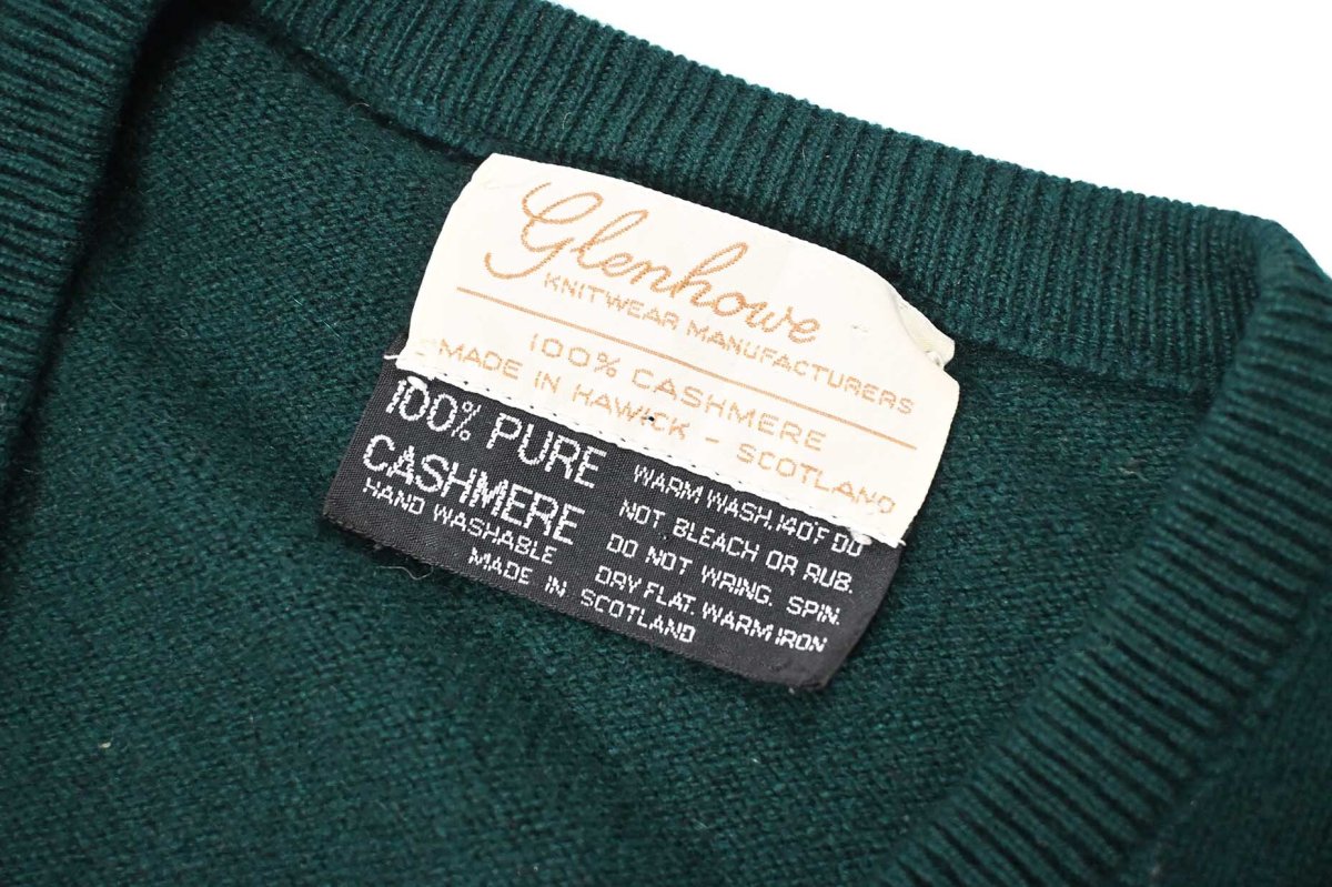 画像4: Used Glenhowe V-Neck Cashmere Knit Sweater (4)