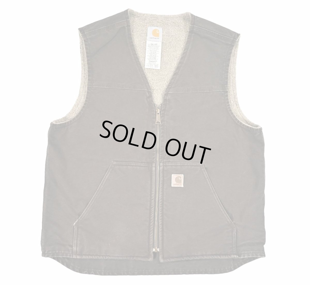画像1: Used Carhartt Sherpa Lined Rugged Vest Walnut Brown (1)
