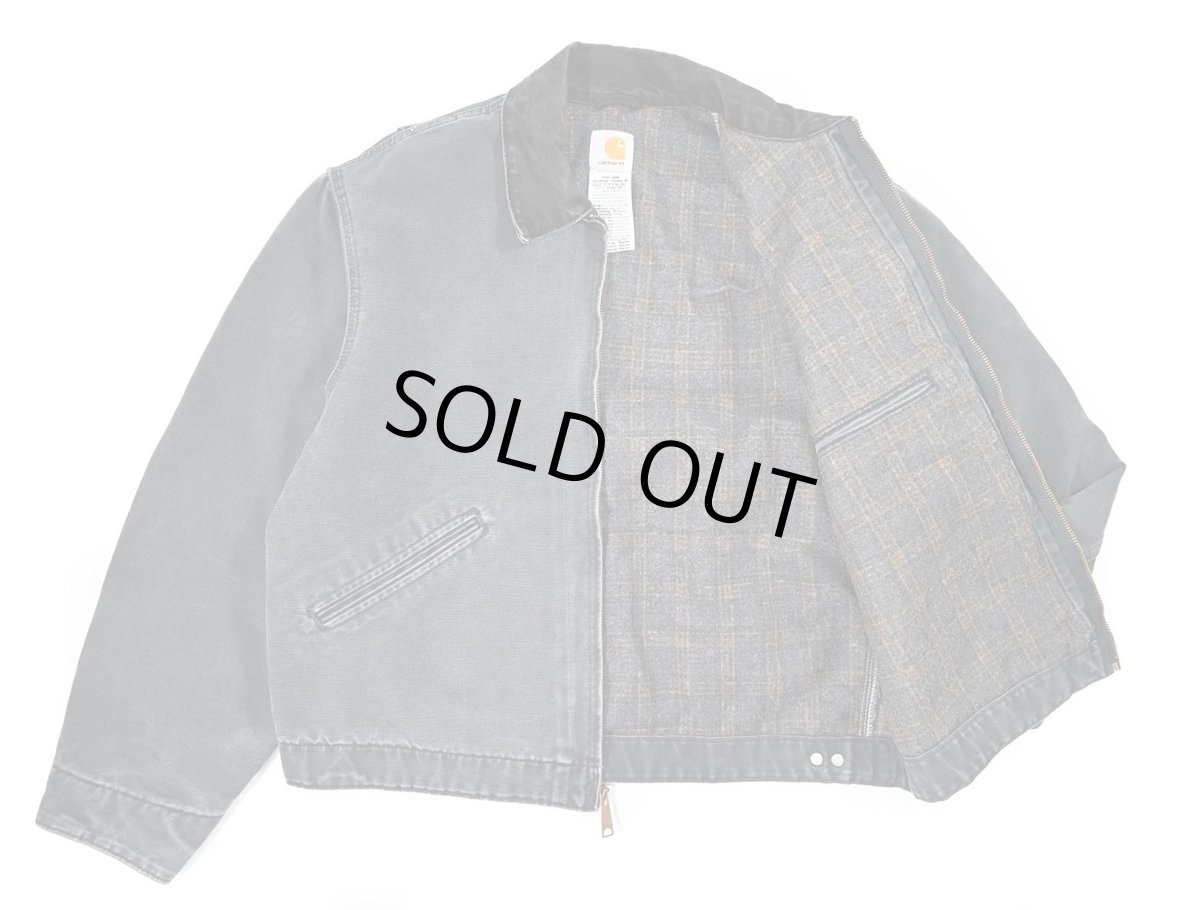 画像5: Used Carhartt Blanket Lined Detroit Jacket Petrol Blue (5)