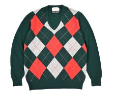 画像1: Used Glenhowe V-Neck Cashmere Knit Sweater (1)