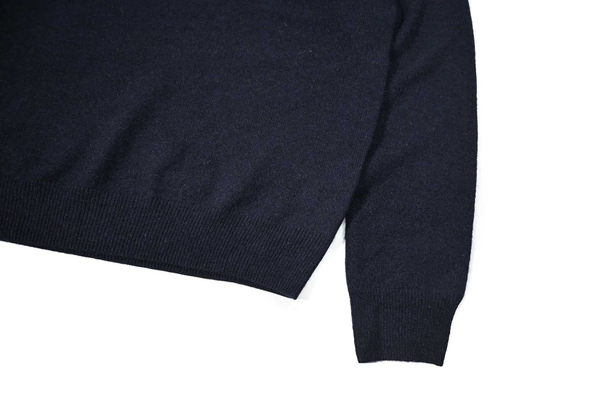 画像3: Used Paolo Mondo Cashmere Knit Sweater Navy (3)