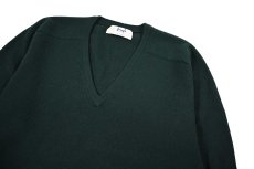 画像2: Used Pringle of Scotland V-Neck Cashmere Knit Sweater Green (2)