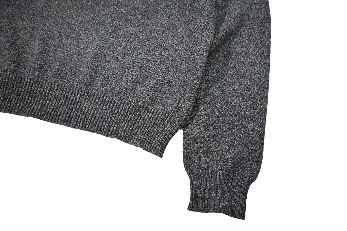 画像3: Used Polo Ralph Lauren Quarter Zip Cotton Knit Charcoal ラルフローレン (3)