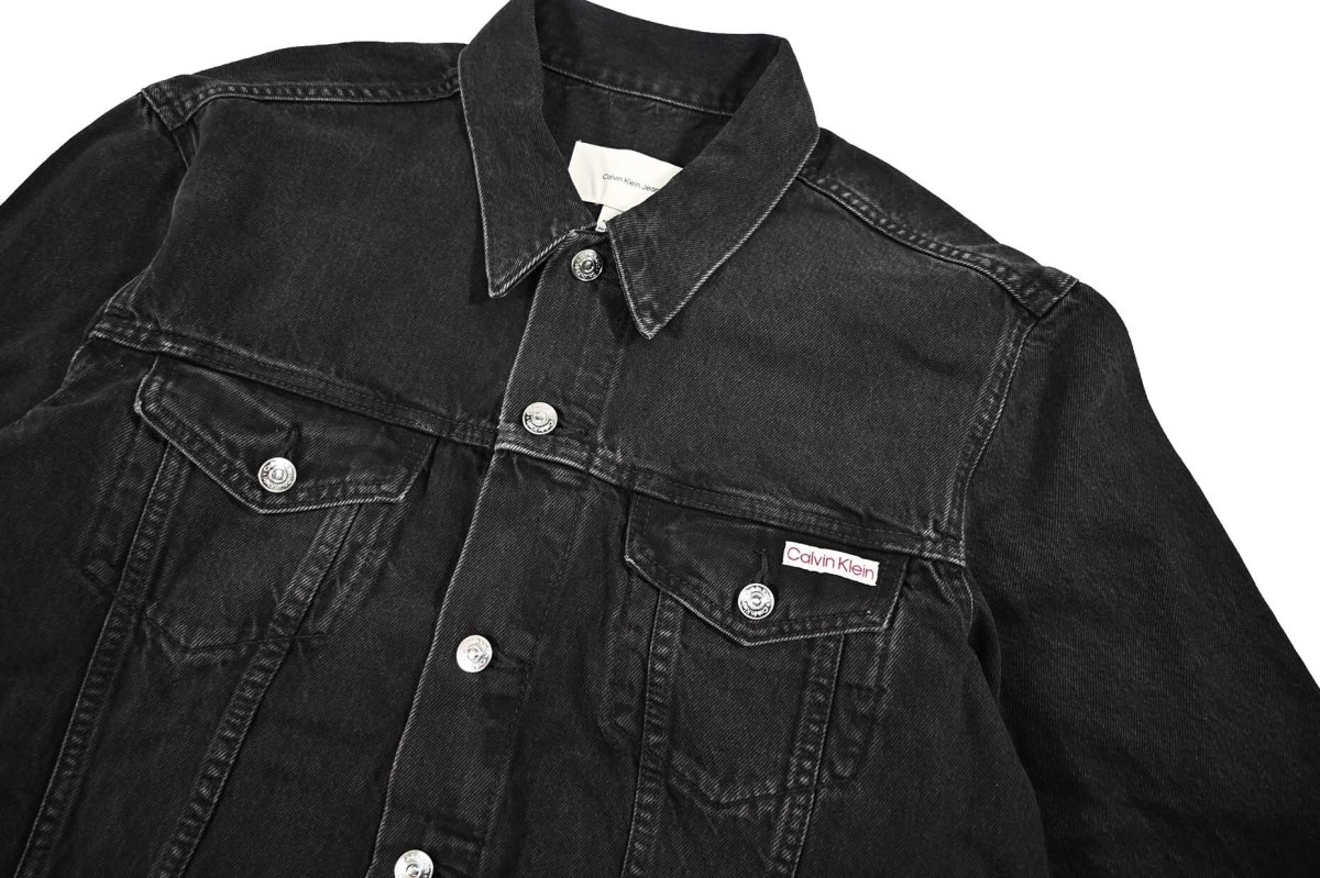 画像3: Calvin Klein Classic Trucker Jacket Black カルバンクライン (3)