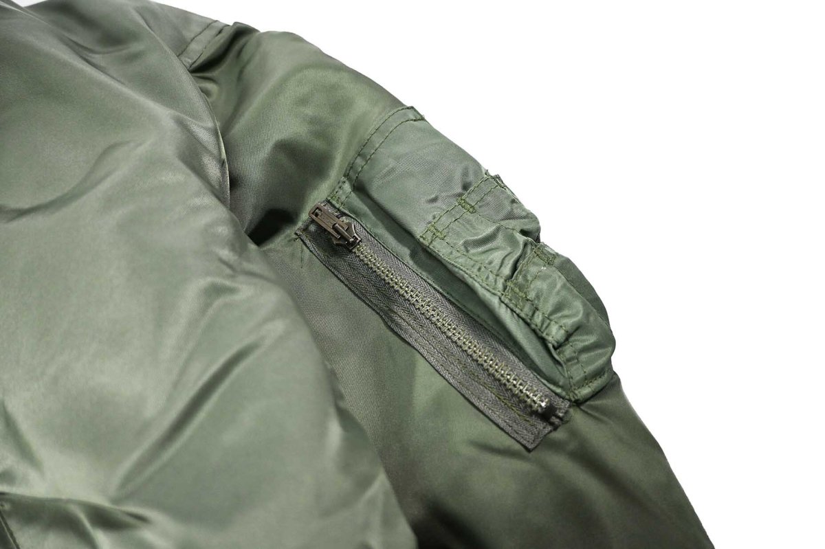 画像4: Deadstock Winfield International MA-1 Flight Jacket Olive Long Type (4)
