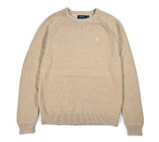 画像1: Used Polo Ralph Lauren Cotton Knit Beige ラルフローレン (1)