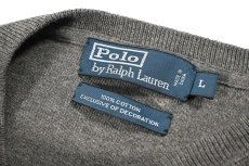画像4: Used Polo Ralph Lauren Cotton Knit Grey ラルフローレン (4)