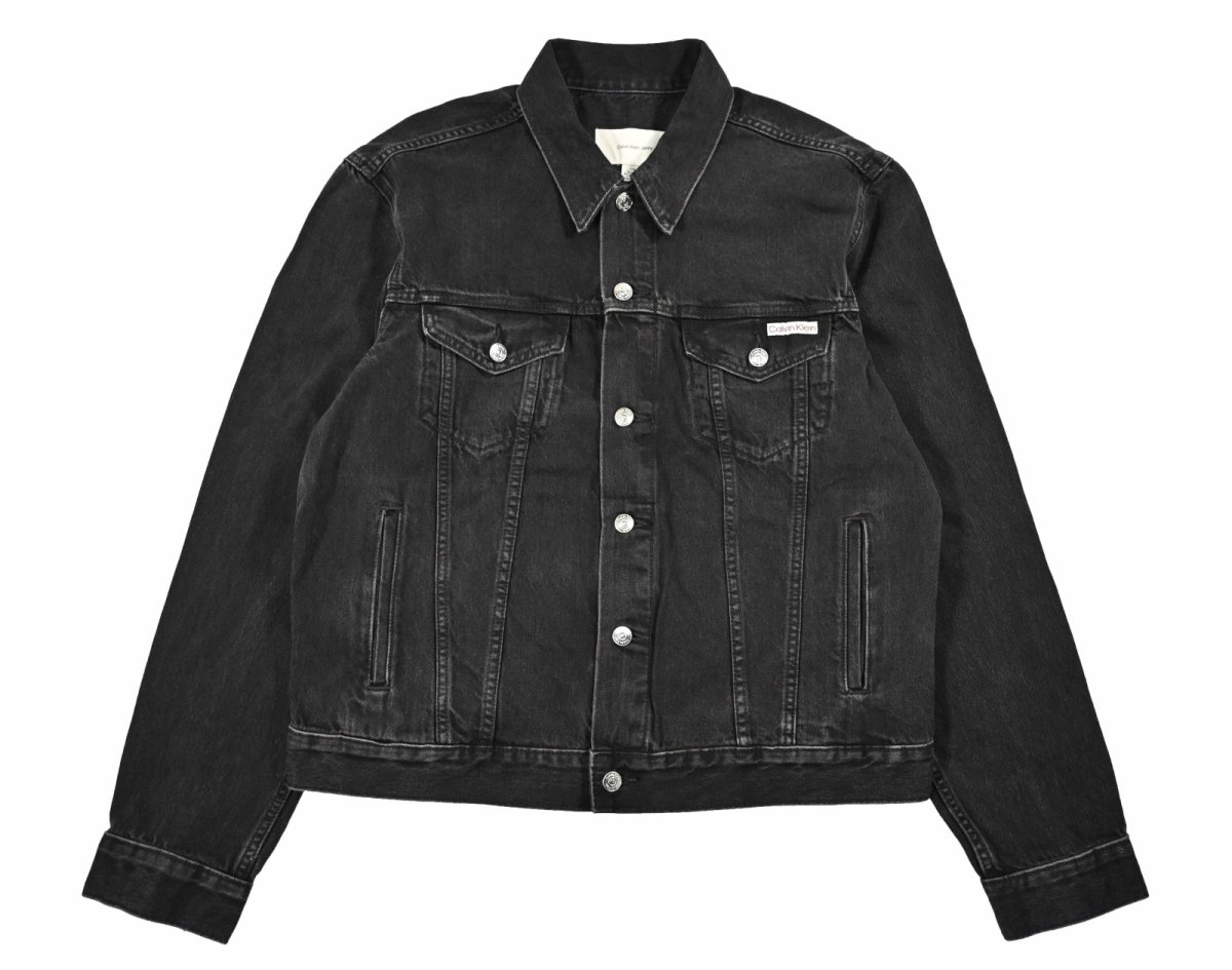 画像1: Calvin Klein Classic Trucker Jacket Black カルバンクライン (1)