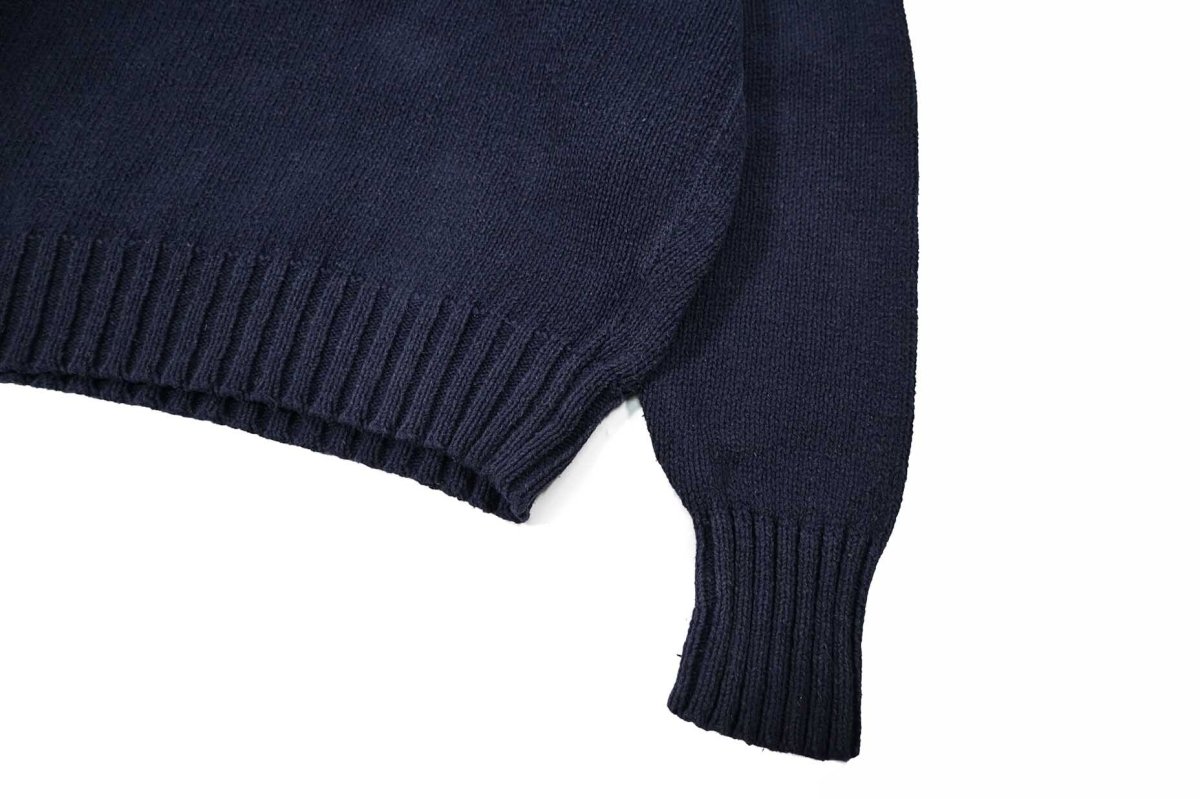 画像3: Used Polo Ralph Lauren Cotton Knit Navy ラルフローレン (3)