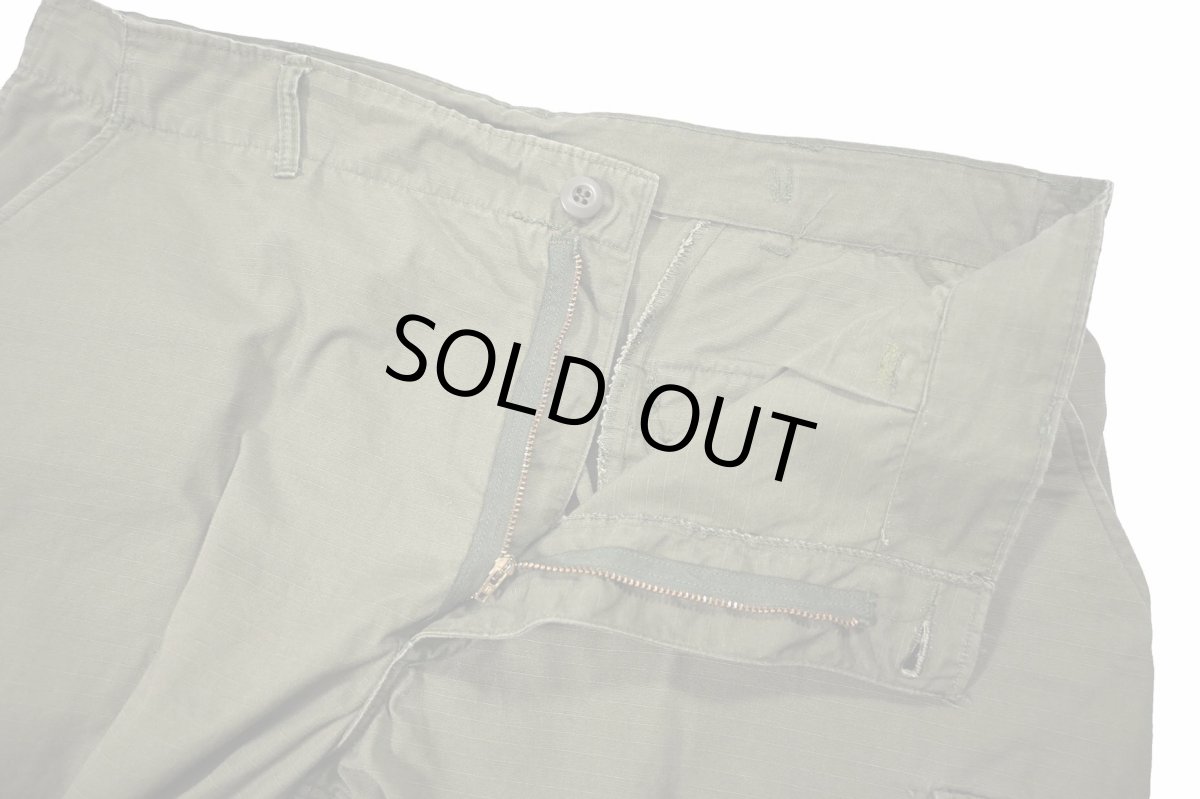 画像6: 60s Used Us Army Cotton Poplin Rip Stop Jungle Fatigue Pants Olive (6)