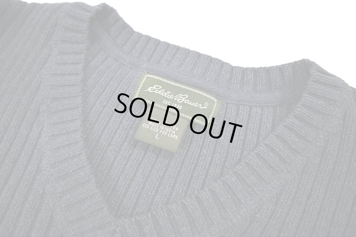 画像4: Used Eddie Bauer V-Neck Cotton Knit (4)
