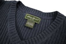 画像4: Used Eddie Bauer V-Neck Cotton Knit (4)