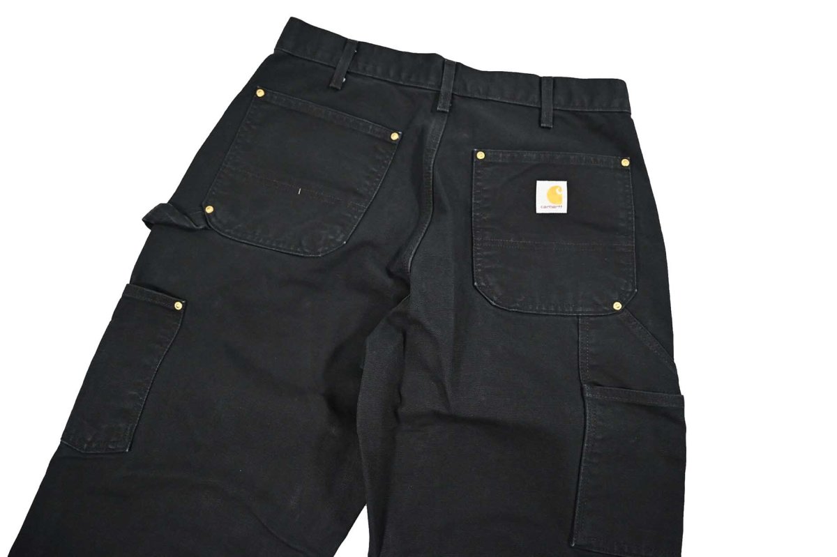 画像5: Used Carhartt Studded Duck Double Knee Carpenter Pants Black made in USA カーハート (5)