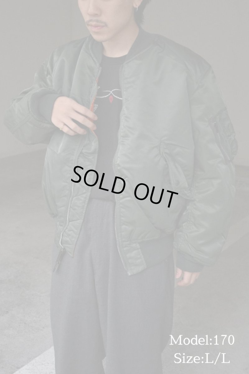 画像8: Deadstock Winfield International MA-1 Flight Jacket Olive Long Type (8)