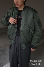画像8: Deadstock Winfield International MA-1 Flight Jacket Olive Long Type (8)