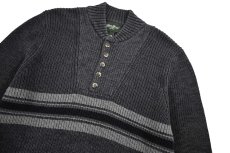 画像2: Used Eddie Bauer Henley Neck Cotton Knit (2)